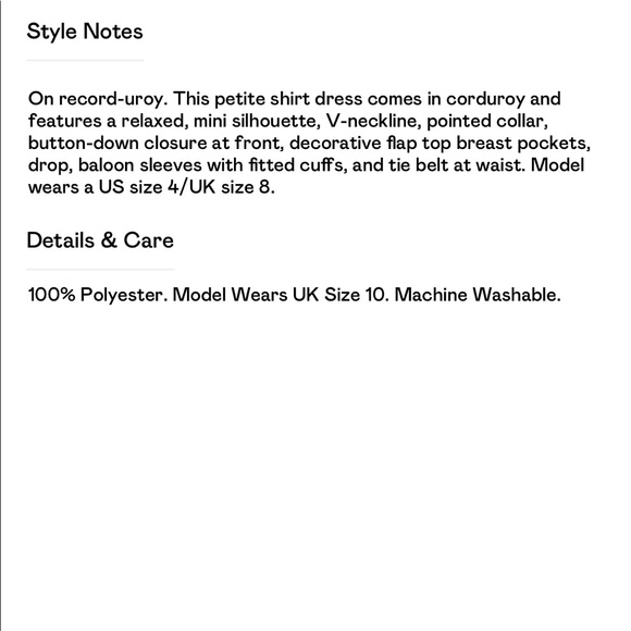 corduroy belted shirt or shirt dress - Picture 5 of 5